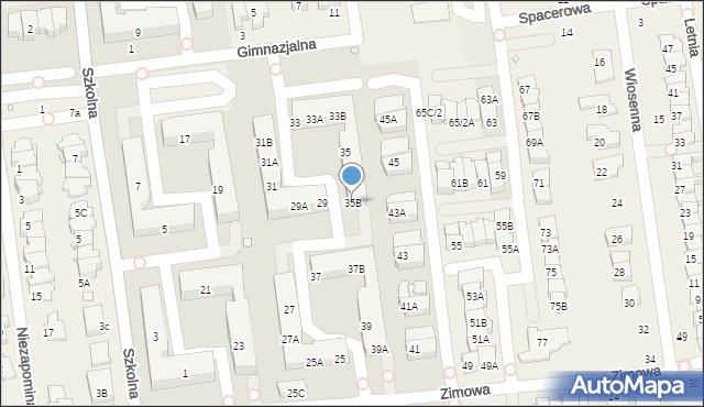 Nowa Iwiczna, Zimowa, 35B, mapa Nowa Iwiczna