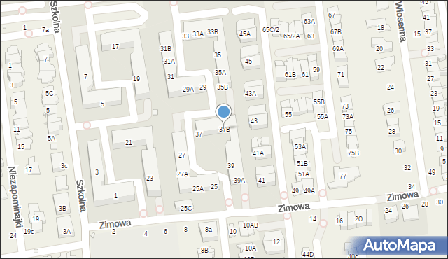 Nowa Iwiczna, Zimowa, 37B, mapa Nowa Iwiczna