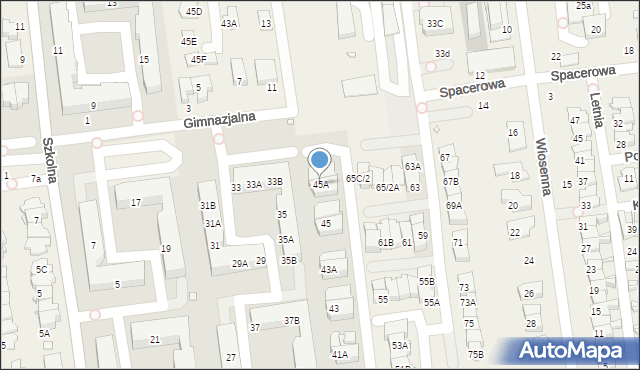 Nowa Iwiczna, Zimowa, 45A, mapa Nowa Iwiczna