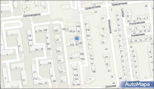 Nowa Iwiczna, Zimowa, 61, mapa Nowa Iwiczna