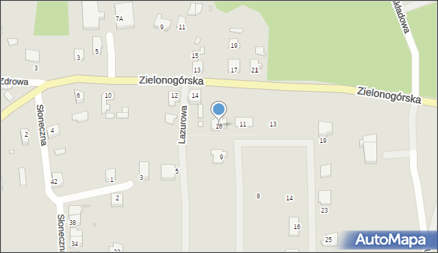 Nowogród Bobrzański, Zielonogórska, 16, mapa Nowogród Bobrzański