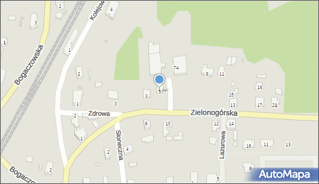 Nowogród Bobrzański, Zielonogórska, 5, mapa Nowogród Bobrzański