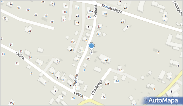 Nowogrodziec, Zielona, 5, mapa Nowogrodziec