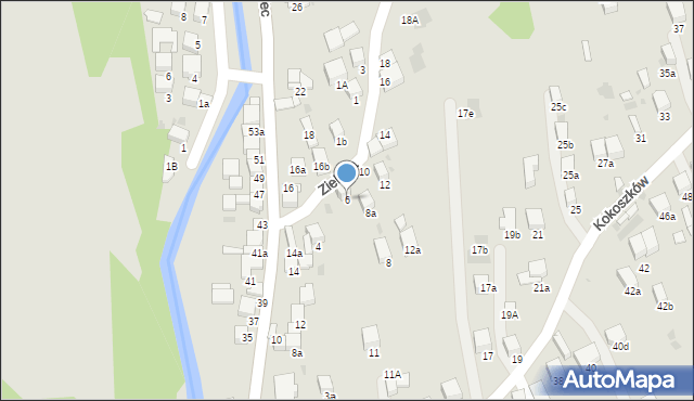 Nowy Targ, Zielona, 6, mapa Nowego Targu