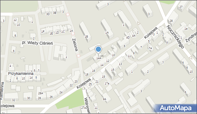 Olecko, Zielona, 6, mapa Olecko