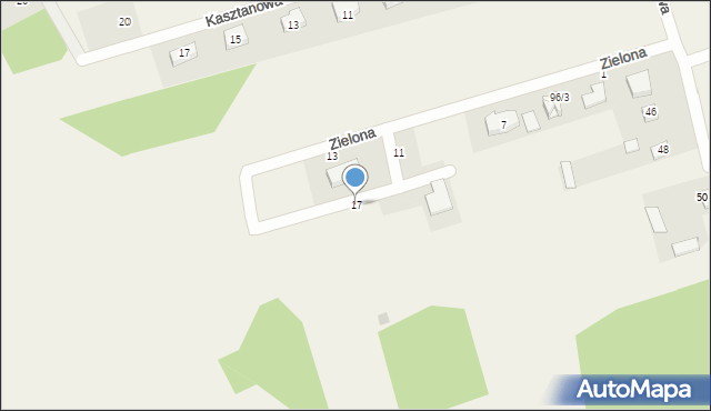 Olmonty, Zielona, 17, mapa Olmonty
