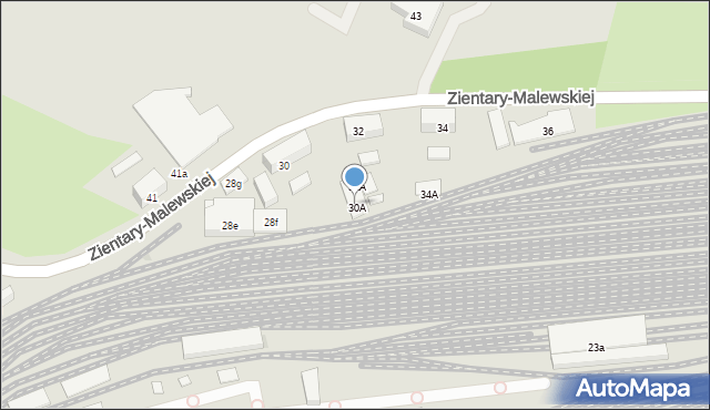 Olsztyn, Zientary-Malewskiej Marii, 30A, mapa Olsztyna