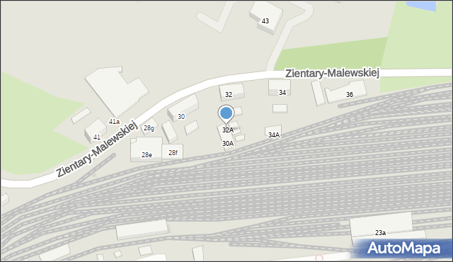 Olsztyn, Zientary-Malewskiej Marii, 32A, mapa Olsztyna