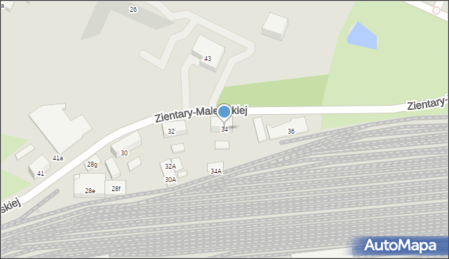 Olsztyn, Zientary-Malewskiej Marii, 34, mapa Olsztyna
