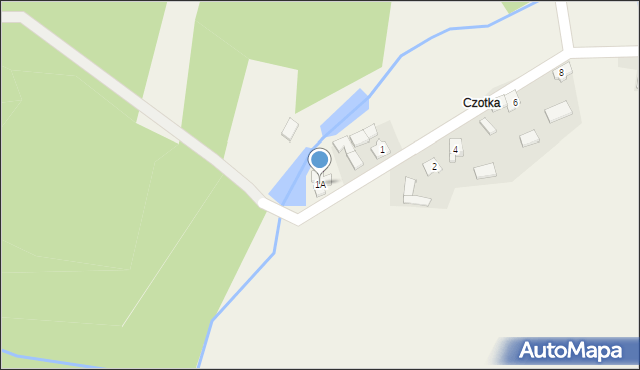 Olszyna, Zielona, 1A, mapa Olszyna