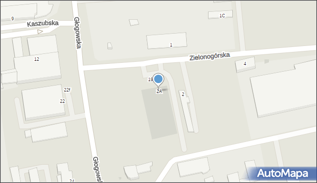 Opole, Zielonogórska, 2A, mapa Opola