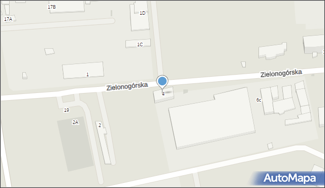 Opole, Zielonogórska, 4, mapa Opola