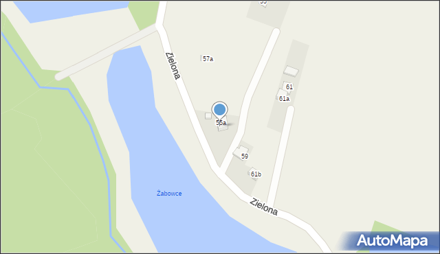 Osiek, Zielona, 55, mapa Osiek