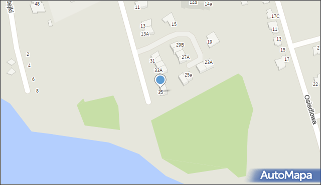 Ostróda, Zientary-Malewskiej Marii, 35, mapa Ostróda