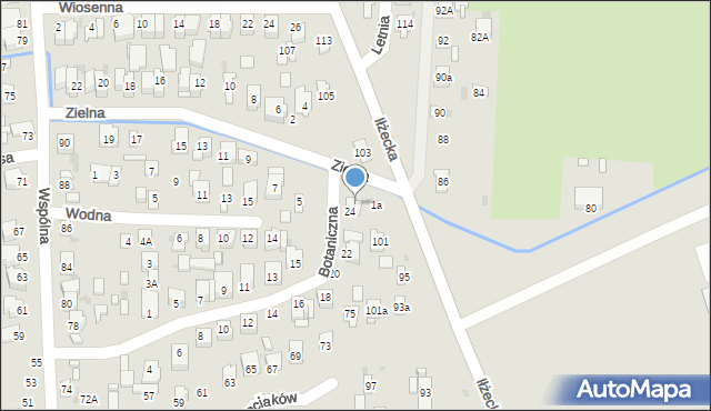 Ostrowiec Świętokrzyski, Zielna, 1, mapa Ostrowiec Świętokrzyski