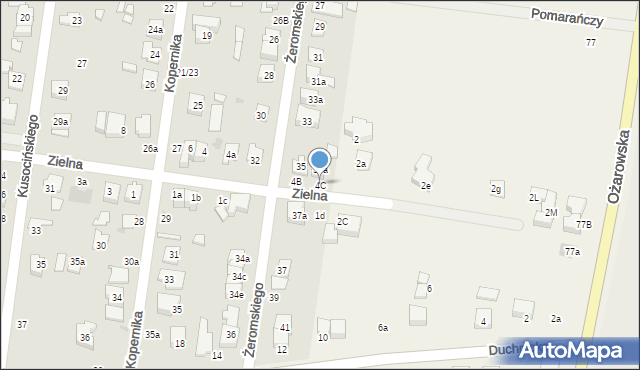 Ożarów Mazowiecki, Zielna, 4C, mapa Ożarów Mazowiecki