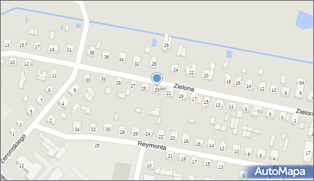 Pajęczno, Zielona, 23, mapa Pajęczno