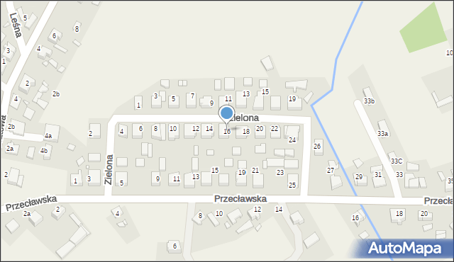 Pamiątkowo, Zielona, 16, mapa Pamiątkowo