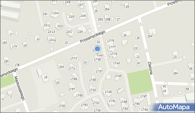 Piaseczno, Zielona, 17/40, mapa Piaseczno