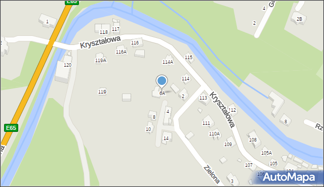 Piechowice, Zielona, 6A, mapa Piechowice