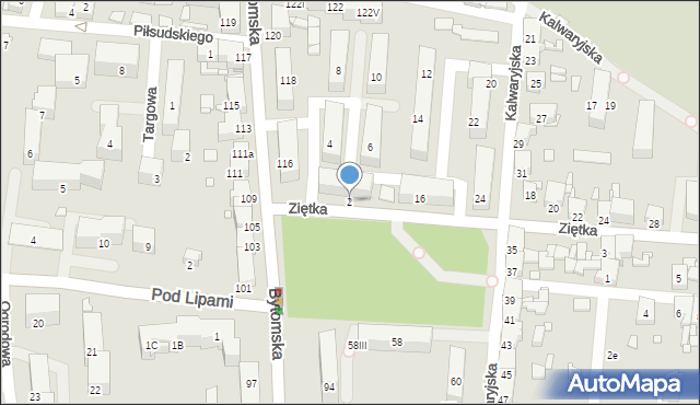 Piekary Śląskie, Ziętka Jerzego, gen., 2, mapa Piekary Śląskie