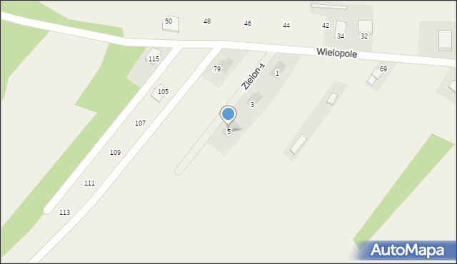 Pilchowice, Zielona, 5, mapa Pilchowice