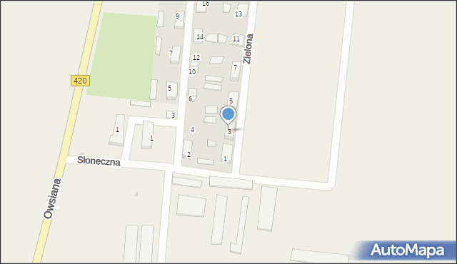 Pilszcz, Zielona, 3, mapa Pilszcz