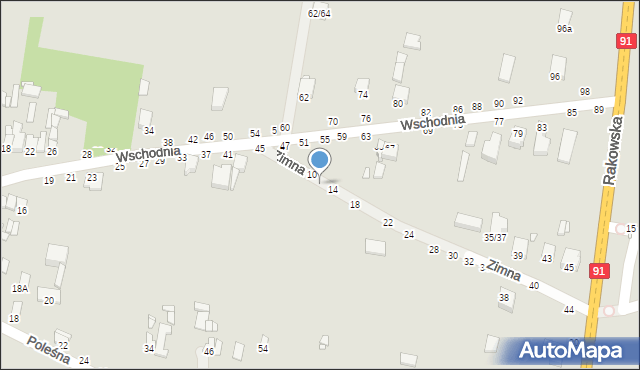 Piotrków Trybunalski, Zimna, 12, mapa Piotrków Trybunalski