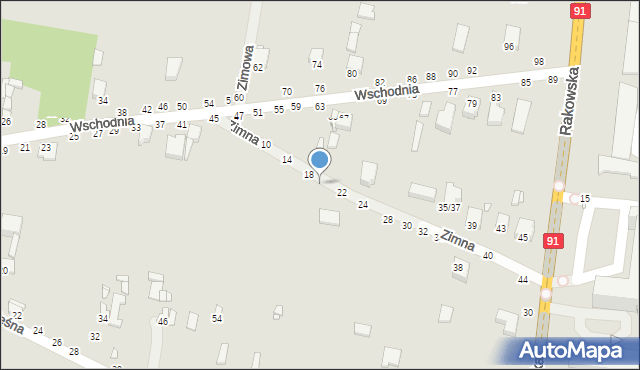 Piotrków Trybunalski, Zimna, 20, mapa Piotrków Trybunalski