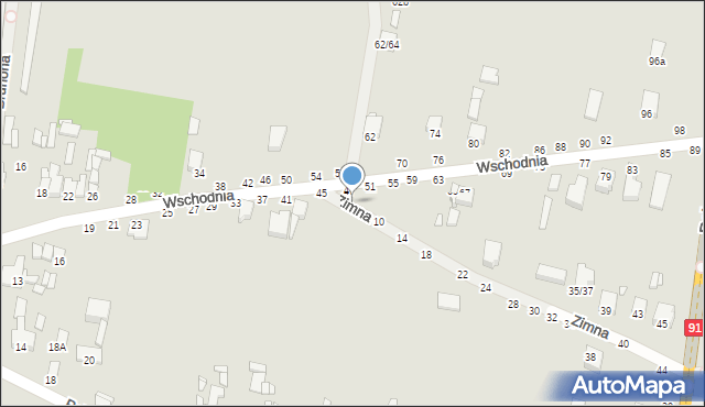 Piotrków Trybunalski, Zimna, 5, mapa Piotrków Trybunalski