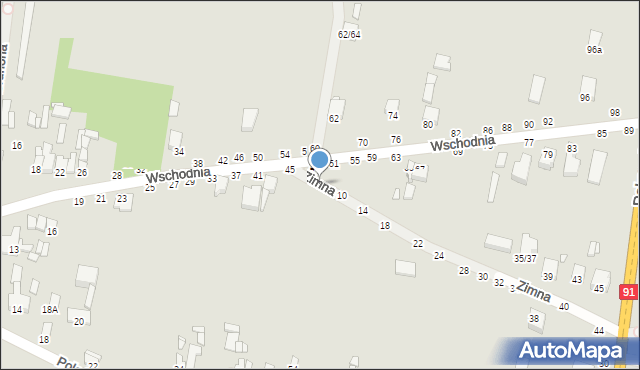 Piotrków Trybunalski, Zimna, 6, mapa Piotrków Trybunalski