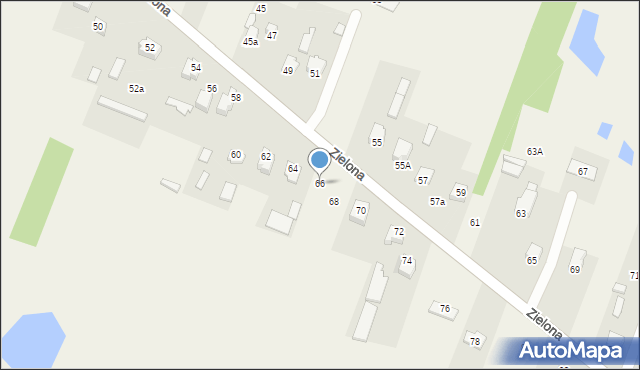Pokrówka, Zielona, 66, mapa Pokrówka