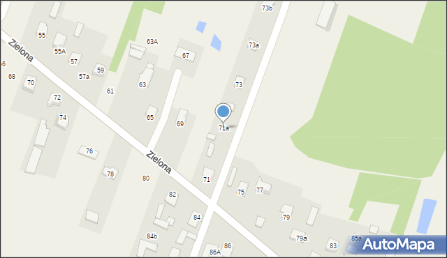 Pokrówka, Zielona, 71a, mapa Pokrówka