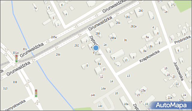 Poznań, Ziębicka, 6a, mapa Poznania