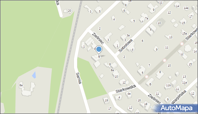 Poznań, Zieliniec, 6, mapa Poznania