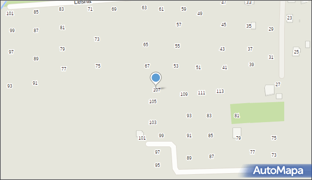 Przecław, Zielona, 107, mapa Przecław