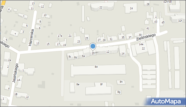 Przemyśl, Zielińskiego Zygmunta, 10, mapa Przemyśla