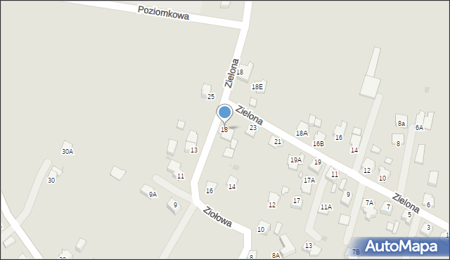 Pszczyna, Ziołowa, 18, mapa Pszczyny