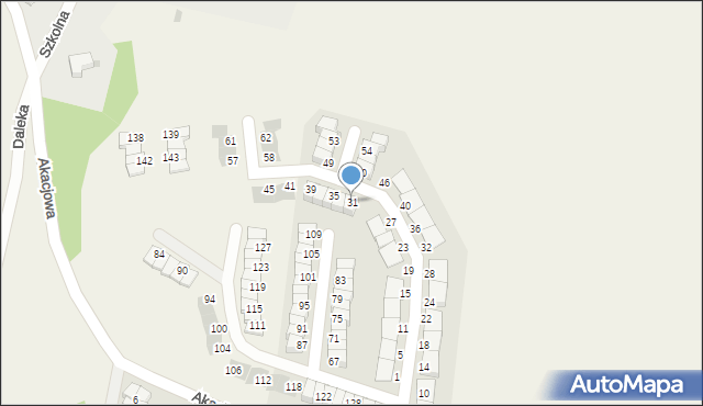 Pszenno, Zielona, 31, mapa Pszenno