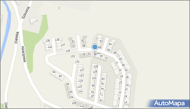 Pszenno, Zielona, 39, mapa Pszenno