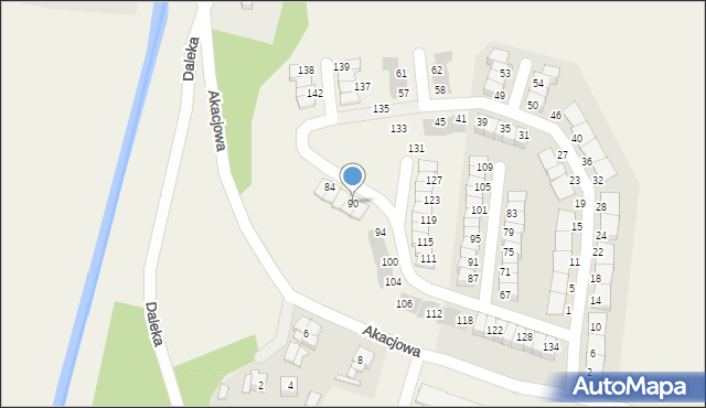 Pszenno, Zielona, 90, mapa Pszenno