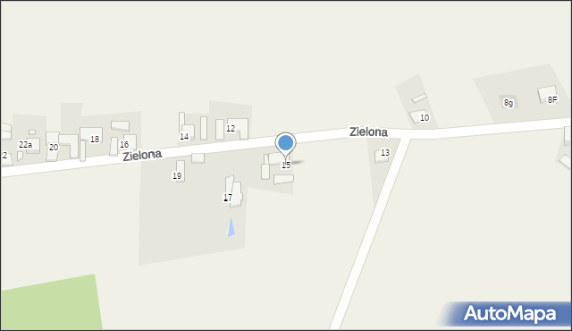 Pustków, Zielona, 15, mapa Pustków