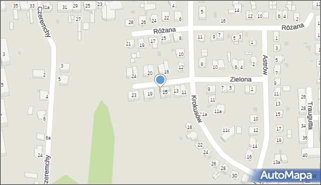 Pyskowice, Zielona, 17, mapa Pyskowice