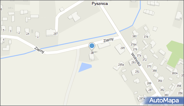 Pysznica, Ziarny, 1B, mapa Pysznica