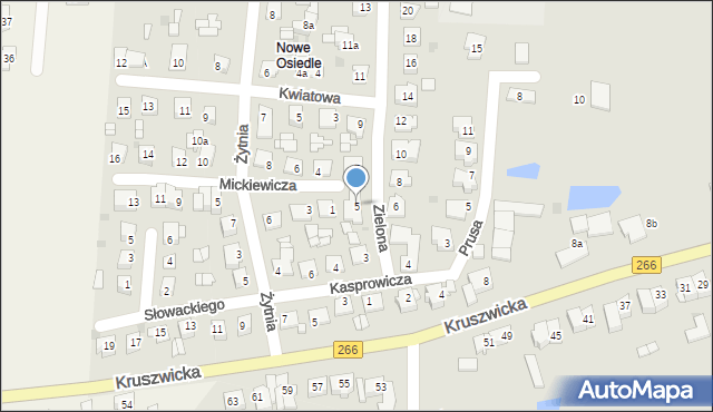 Radziejów, Zielona, 5, mapa Radziejów