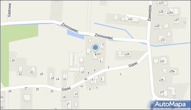 Radziszów, Zimnowiec, 5, mapa Radziszów