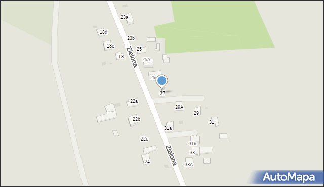 Radzyń Podlaski, Zielona, 27, mapa Radzyń Podlaski