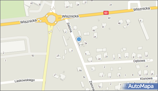 Radzyń Podlaski, Zielona, 3, mapa Radzyń Podlaski