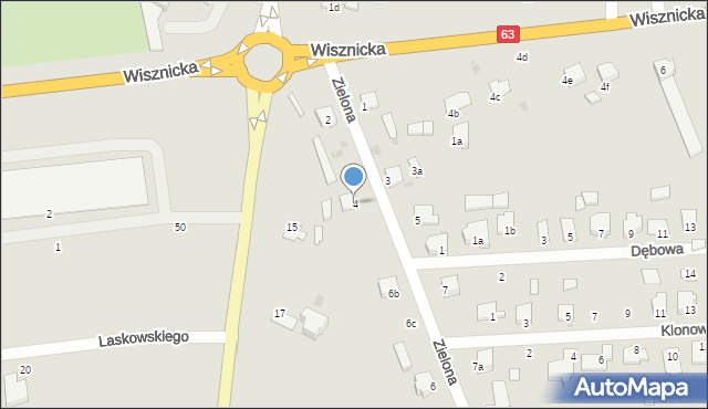 Radzyń Podlaski, Zielona, 4, mapa Radzyń Podlaski