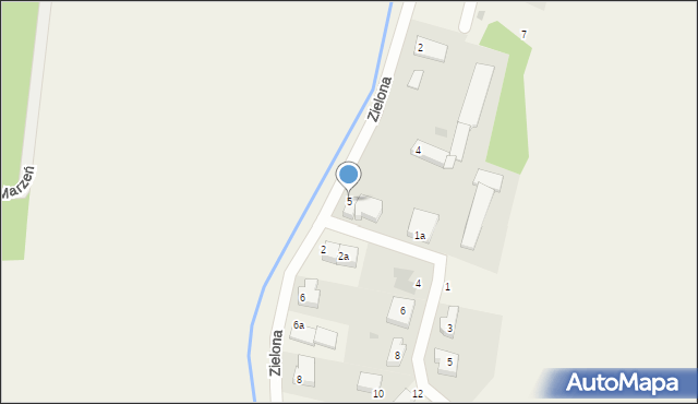 Redlica, Zielona, 5, mapa Redlica